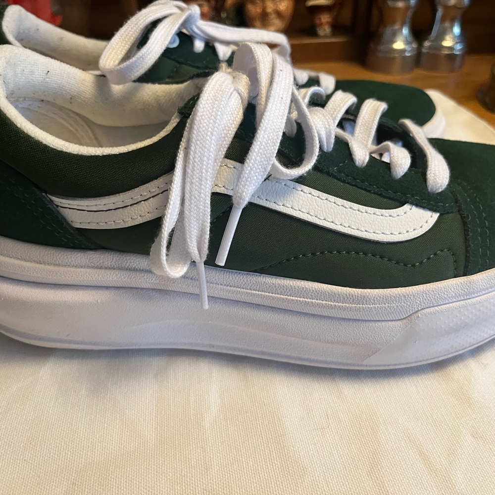 Vans deep green thick sole
